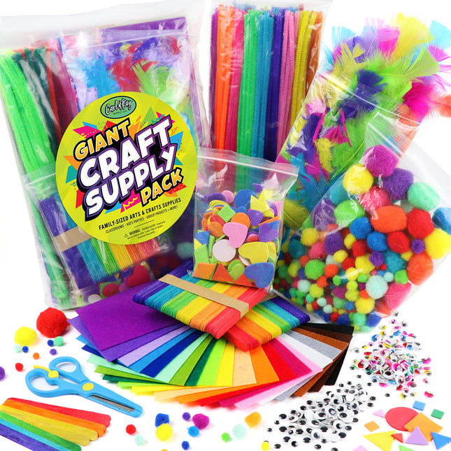 Arts and Crafts Supplies Kit for Kids - Boys and Girls Age 4 5 6 7 8 Years Old -