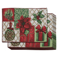 Juvale Rectangular Cloth Placemats - Durable Polyester Poinsettia Table Mats - Easy-Care Poinsettia Placemats - Versatile 6-Piece Indoor & Outdoor