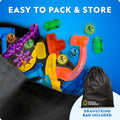 National Geographic Glow-in-the-Dark Marble Run for Kids Ages 8-12 | 15 Glow-in-the-Dark Glass Marbles, Storage Bag, Construction Toy, STEM