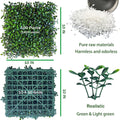 ODTORY Artificial Grass Wall Greenery Backdrop, 10X10 in 16P (11.2 sqft) | UV-Anti, Fake Ivy Vine Balcony Fence, Outdoor Privacy Screen, Green