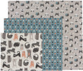 DANICA NOW DESIGNS Cats Beeswax Wrap, 3 CT