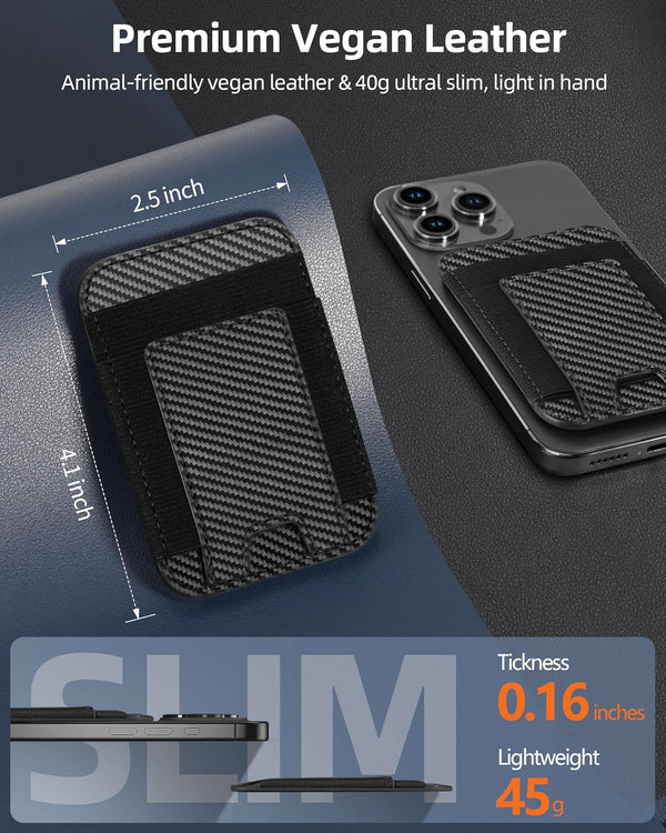for Magsafe Wallet, Strongest Magnetic Wallet, for iPhone Walle t Magsafe with 2 Card Slots, Magnetic Card Holder for iPhone 17/16/15/14/13/12