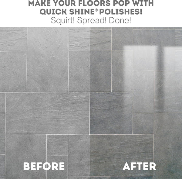 Quick Shine Multi Surface Floor Finish 27Oz, 2Pk | Cleaner & Polish to Use on Hardwood, Laminate, Luxury Vinyl Plank LVT, Tile & Stone | Safer