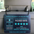 Compatible with Lyft Uber (2-Pack) Tips Rating Appreciated Rideshare Accessories Ã¢ÂÂ 7Ã¢ÂÂ X 5Ã¢ÂÂ Ã¢ÂÂ Interior Acrylic Headrest Sign -