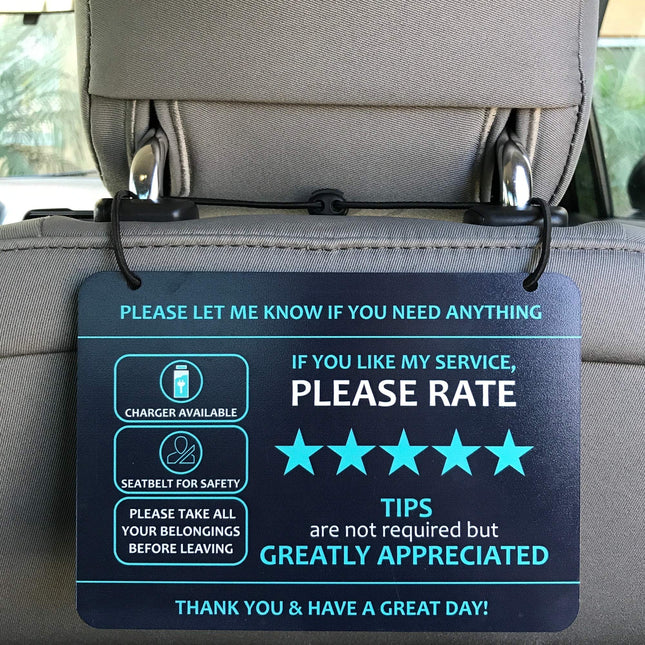 Compatible with Lyft Uber (2-Pack) Tips Rating Appreciated Rideshare Accessories