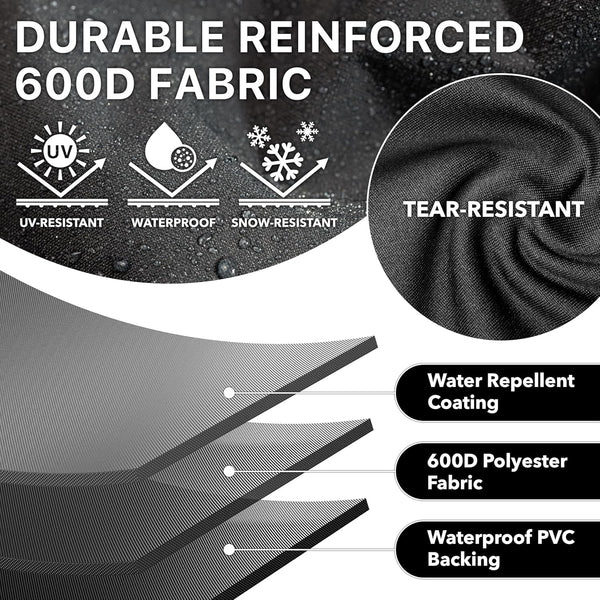Simple Houseware 55 in. Heavy-Duty BBQ Gas Grill Cover, Waterproof 55''