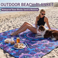 Lightweight Waterproof 60X80'' Picnic Blankets Huge anti Sand Packable Beach Grass Park Matt Fold up Camping Tent Rug for inside Summer Camp