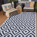 SAND MINE Reversible Mats, Plastic Straw Rug, Modern Area Rug, Large Floor Mat and Rug for Outdoors, RV, Patio, Backyard, Deck, Picnic, Beach,