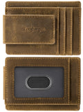 Toughergun Slim Wallet for Men RFID Blocking Money Clip, Minimalist Front Pocket Credit Card Holder, Magnetic Thin Mens Wallets with ID Window