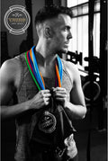 Resistance Bands Set for Men, Women, Exercise & Workout. Fitness Bands for Leg & Bicep Work. Workout Bands for Working Out. Stretch Bands for