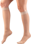 Truform Sheer Compression Stockings, 15-20 mmHg, Women's Knee High Length, Dot Pattern, Nude, Medium Nude Medium (1 Pair) Dot Pattern