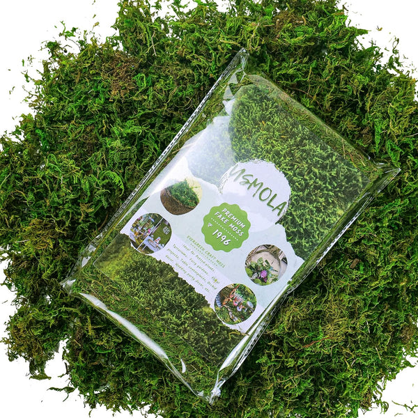 Generic Usmola Fake Moss, Artificial Green Moss for Potted Plants Fairy Garden Accessories, 4OZ (Fresh Green) 4 OZ