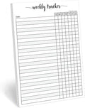 321Done Weekly Tracker Notepad - 50 Sheets (5.5" X 8.5") - Habit Tracking Days of Week Tear-Off Sheets, Planner Organizing - Made in USA - Simple