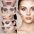 HEYMKGO Makeup Brushes 15PCS Champagne Gold Professional Makeup Brush Set Foundation Brush Blending Powder Blush Concealer Eye Make up Brush with Bag