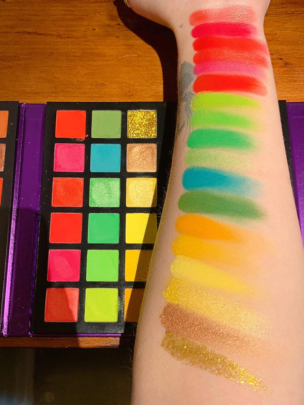 72 Colors Ultra Secret Eyeshadow Palette, 4 In1 Color Board Matte Shimmer Glitter Nude Natural All in One Makeup Palette Blendable Pigmented Make