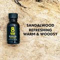 The Beard Club Premium Sandalwood Beard Oil for Men - Natural Castor & Sunflower Seed Oils - Beard & Mustache Conditioner - Hydrates, Moisturizes
