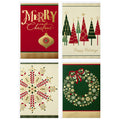 Image Arts Christmas Boxed Cards Assortment, Elegant Icons (4 Designs, 24 Cards with Envelopes)