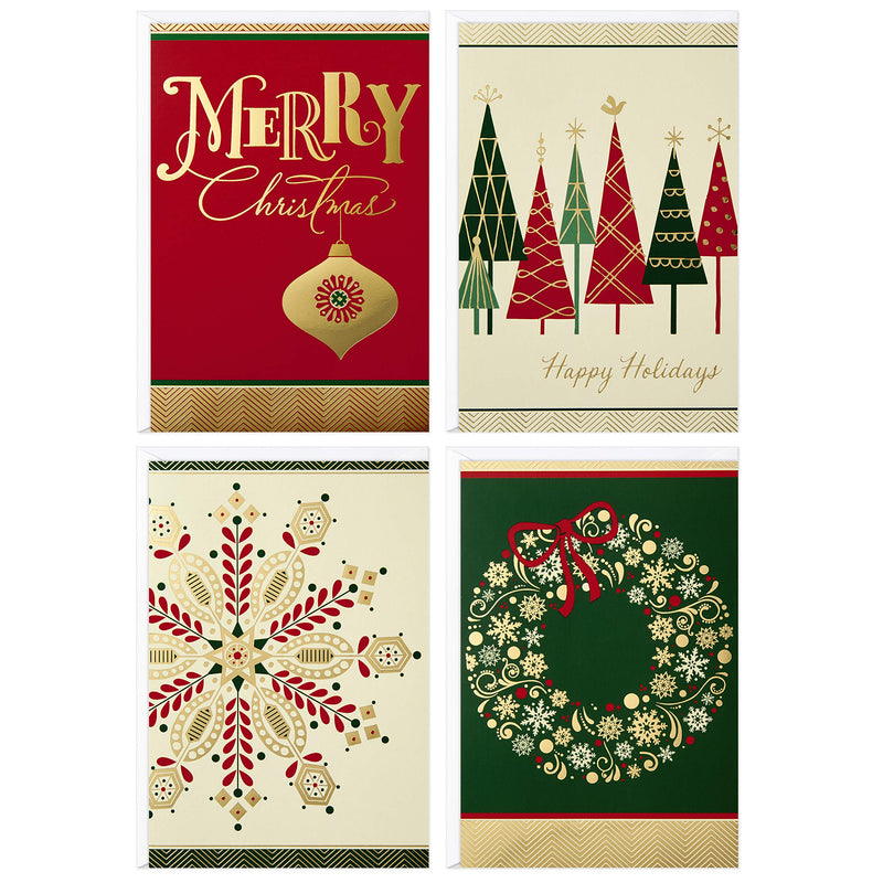 Image Arts Christmas Boxed Cards Assortment, Elegant Icons (4 Designs, 24 Cards with Envelopes)