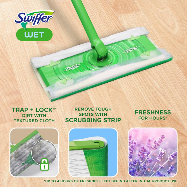 Swiffer Sweeper Wet Mopping Pad Refills for Floor Mop with Febreze Lavender Scen