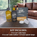 Leather Cleaner and Conditioner Kit by Lexol for Furniture Car Interiors Shoes Handbags, leather cleaner and conditioner two-step system with 2