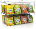 Utopia Home 2 Pack Tea Bag Organizer - Stackable Tea Bag Storage Organizer with Lid - Tea Bag Holder for Kitchen Organizers and Storage,