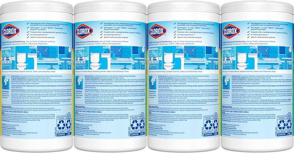 Clorox Disinfecting Wipes Value Pack, Bleach Free Cleaning Wipes, 75 Count Each, Pack of 4