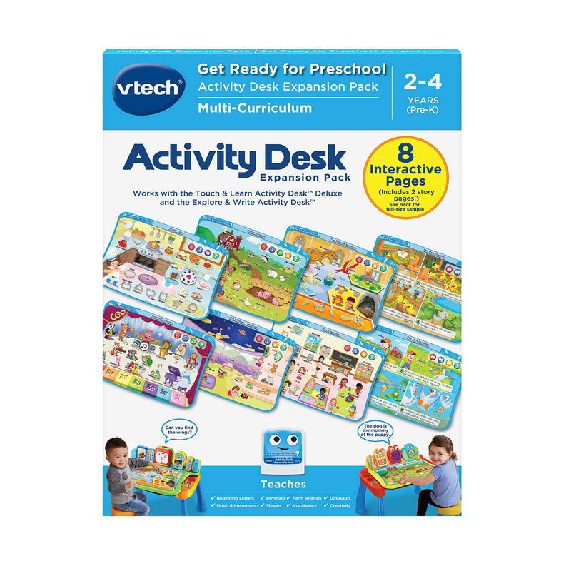 VTech Touch and Learn Activity Desk Deluxe Expansion Pack for Preschoolers Get Ready for Preschool