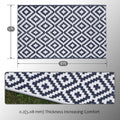 SAND MINE Reversible Mats, Plastic Straw Rug, Modern Area Rug, Large Floor Mat and Rug for Outdoors, RV, Patio, Backyard, Deck, Picnic, Beach,