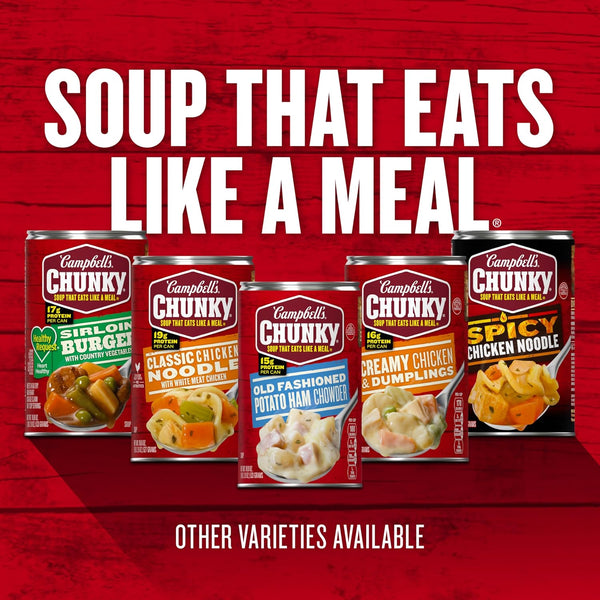 Campbell's Chunky Soup, Chicken Tortilla Soup with Grilled White Meat Chicken, 18.6 Oz Can Chicken Tortilla 18.6 Ounce (Pack of 1)