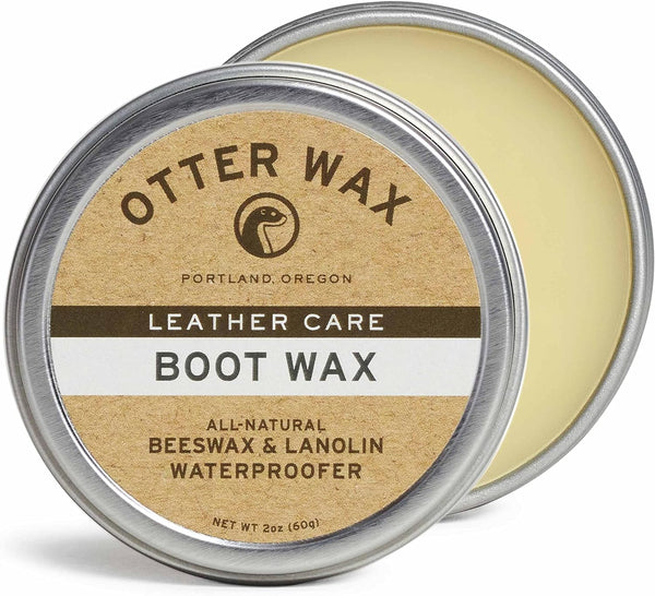 Otter Wax Boot Wax | 2 oz | Heavy-Duty Leather Waterproofing Wax & Protective Leather Sealant for Leather Boots, Hats, & Rain Gear | All-Natural &