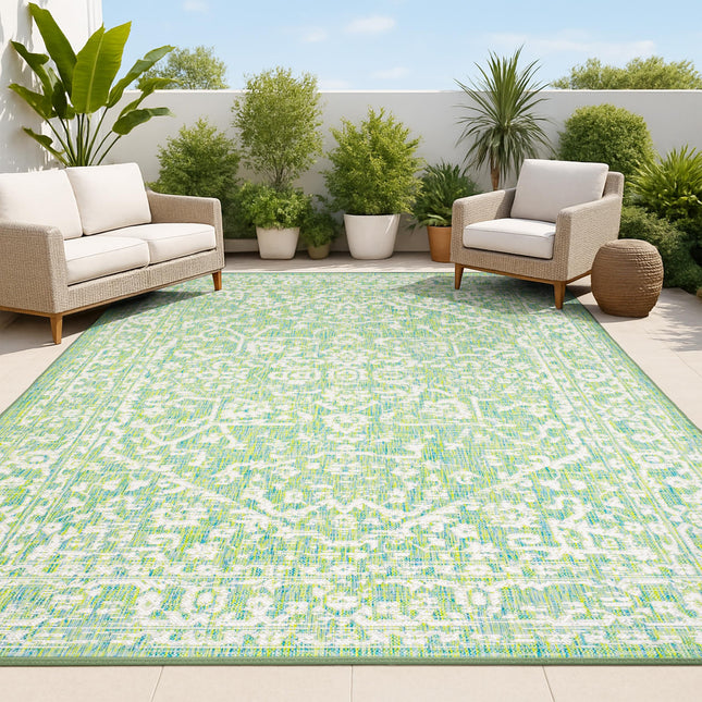 JONATHAN Y SMB104F-8 Malta Bohemian Medallion Textured Weave Indoor Outdoor Area