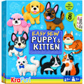 KRAFUN Puppy & Kitten Sewing Kit for Kids Ages 6+ | 8 Dolls