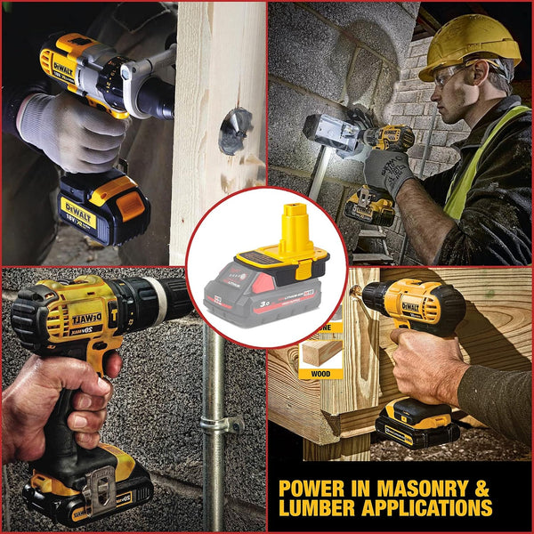 DM18D Converter for DeWalt 18v to 20v Battery Adapter,for Milwaukee M18 18v Batteries Adapter, Convert to DC9096,fit for DeWalt XRP Ni-Cad