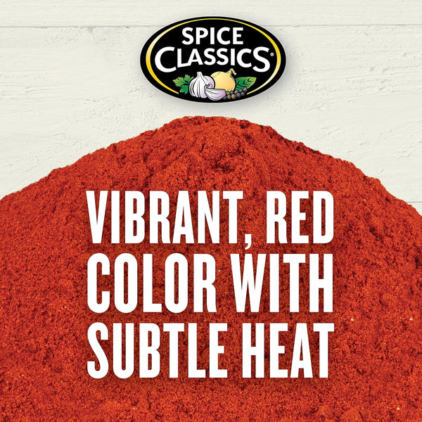 Spice Classics Paprika, 16 oz - One 16 Ounce Container of Red Paprika Seasoning, Perfect as a Garnish or Use on Pork, Chicken, Soup, Pastas, Fish
