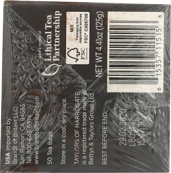 Taylors of Harrogate Assam, 50 Teabags Assam 50 Count (Pack of 1)