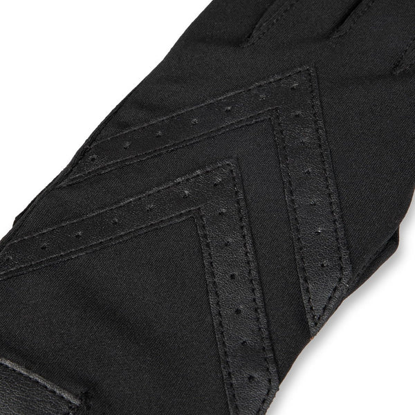 Isotoner Women'S Spandex Shortie Touchscreen Gloves - Waterproof Winter Gloves - Chic Chevron Design - Ideal for Driving and Daily Use,