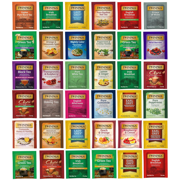 Twinings Tea Bags Sampler Assortment Variety Pack (144 Count) 36 Different Flavors for Tea Lovers: Her, Him, Women, Men, Couples, Family, Friends,