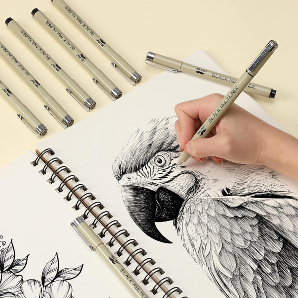 Mr. Pen- 0.25mm Micro Fine Point Pens, 4 Pack, Black Ink, Ultra Fine Point | Waterproof, Acid-Free, No-Smear Quick-Dry Fineliner Pens for Drawing,