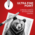 Sharpie Permanent Markers, Ultra Fine Tip, Black, 12 Count - Quick Drying, Fade Resistant