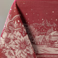 Benson Mills Engineered Jacquard Heavyweight Fabric Table Cloth, Holiday, Winter, and Christmas Tablecloth (Christmas Story, 60" x 140"