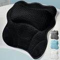 WONDERfoam Thick Padded Ergonomic Bath Pillow for Tub, Bathtub Headrest Neck and Back Support, Strong Suction Cups, Machine Washable Breathable