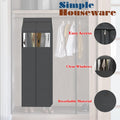 Simple Houseware 15"W x 54"H Garment Cover with Bottom Seal & Clear Window | for Clothes Rack/Closet/Hanging Clothes, Dark Gray 54" x 15"