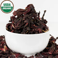 Hibiscus Tea 1LB (16Oz) 100% CERTIFIED Organic Hibiscus Flowers Herbal Tea (WHOLE PETALS), Caffeine Free in 1 lbs. Bulk Resealable BPA-free Bags