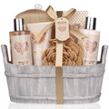 Spa Gift Basket Ã¢ÂÂ Bath and Body Set with Vanilla Fragrance by Lovestee - Gift Basket Includes Shower Gel, Body Lotion, Hand Lotion, Bath