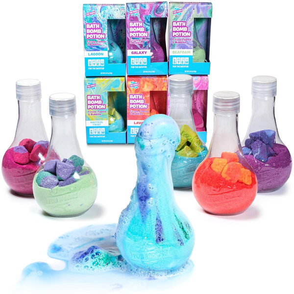 Tub WorksÂ® Kids Bath Bomb Potionâ¢ Bath Toy, Variety 6 Pack | Nontoxic | Fizzes, Foams & Bubbles with an Eruption of Color | Interactive Bath Bombs