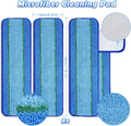 6 Pack Microfiber Cleaning Pads for Mop Hardwood Floor Cleaner Mop Replacement, Deep Microfiber Cleaning Pad Dusting Pad Wet Mop Dry Dust Mop