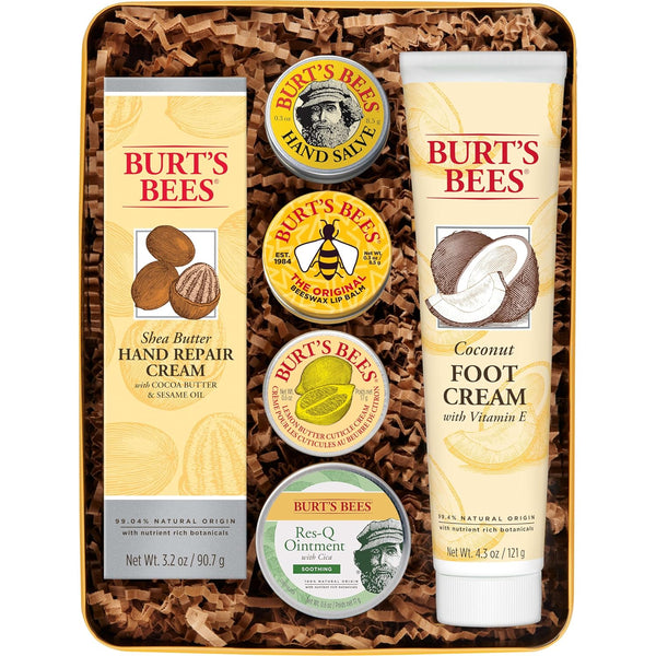 Burt'S Bees Gifts Ideas - Classics Set, 6 Products in Giftable Tin Ã¢ÂÂ Cuticle Cream, Hand Salve, Lip Balm, Res-Q Ointment, Hand Repair and