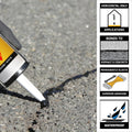 SIKA Sikaflex-410 Asphalt Sealant, Black, Self-Leveling Hybrid Sealant for Filling Cracks in Asphalt Driveways, Roadways, and Pavements - 9 fl.
