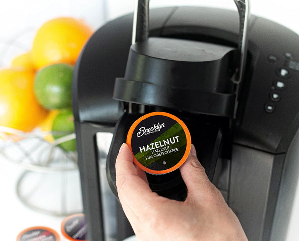 Brooklyn Beans Hazelnut Flavored Gourmet Coffee Pods, Compatible with 2.0 Keurig Coffee Pods Brewers, 72 Count Hazelnut 12 Count (Pack of 6)