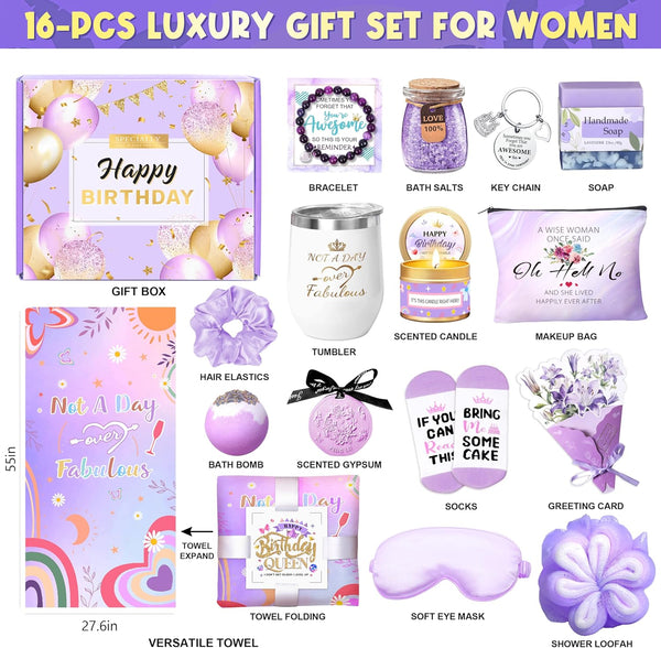 Birthday Gifts for Women Friendship, Gifts for Women Birthday Unique, Best Friend Birthday Gifts, Happy Birthday Gift Basket for Her, Friends,